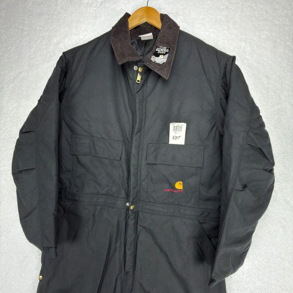 Carhartt Extremes Arctic Quilt Lined Coveralls Black RQC05T Mens 50 Tall NWT NOS